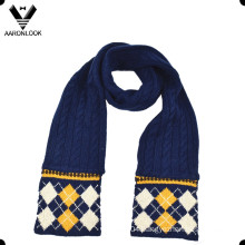 Winter Diamond Jacquard Cable Knit Kid Scarf